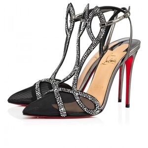 *SOLD* Christian Louboutin Double L Strass black 35